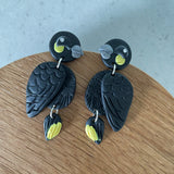 Black Cockatoo Earrings