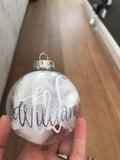 Personalised Filled Glass Christmas Bauble