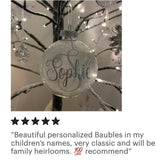 Personalised Filled Glass Christmas Bauble