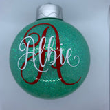 Personalised Filled Glass Christmas Bauble