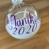 Personalised Filled Glass Christmas Bauble