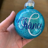 Personalised Filled Glass Christmas Bauble