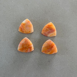 Orange and Pink Marbled Triangle Studs