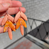 Orange and Pink 3 Tier Dangles