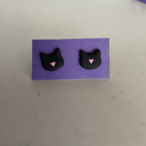 Small Cat Face Studs