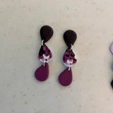 3 Tier Blue and Purple Scale Dangles