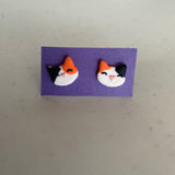 Small Cat Face Studs