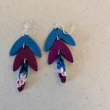 3 Tier Blue and Purple Scale Dangles