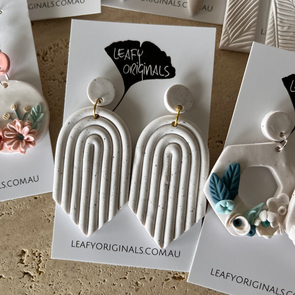 White Speckled Ranbow Dangles