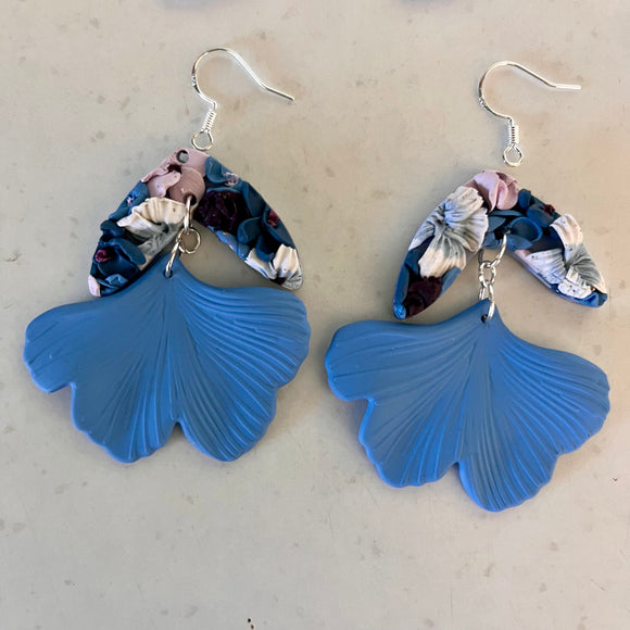 Blue and Purple Floral Tail Dangles