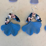 Blue and Purple Floral Tail Dangles