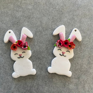 Floral Full Bunny Dangles