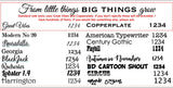 Side Text "From Little Things Big Things Grow"