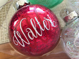 Personalised Filled Glass Christmas Bauble