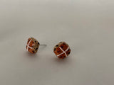 Hot Cross Bun Studs