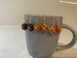 Hot Cross Bun Dangle Earrings