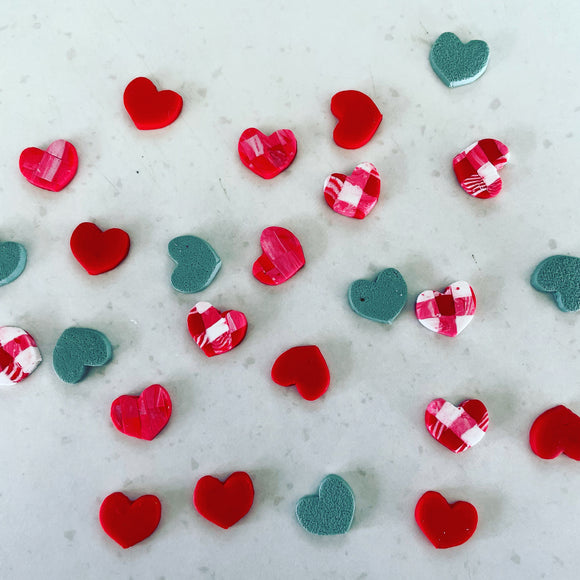 Mint & Red Gingham Stud Pack