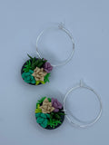 Succulent bowl earrings