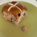 Hot Cross Bun Dangle Earrings