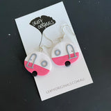 Cute retro caravan earrings