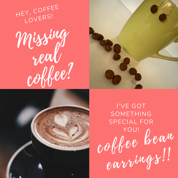 Coffee bean earrings