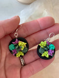 Succulent bowl earrings