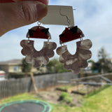 Poinsettia Marbled Split Dangles