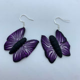 Purple circle earrings