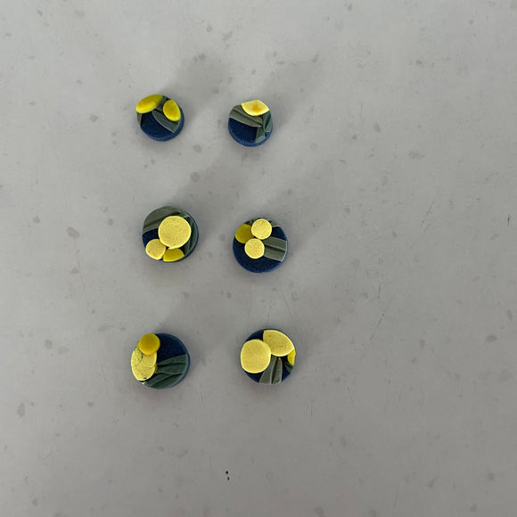 Wattle Inspired 1cm Stud Earrings