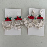 Poinsettia Marbled Split Dangles