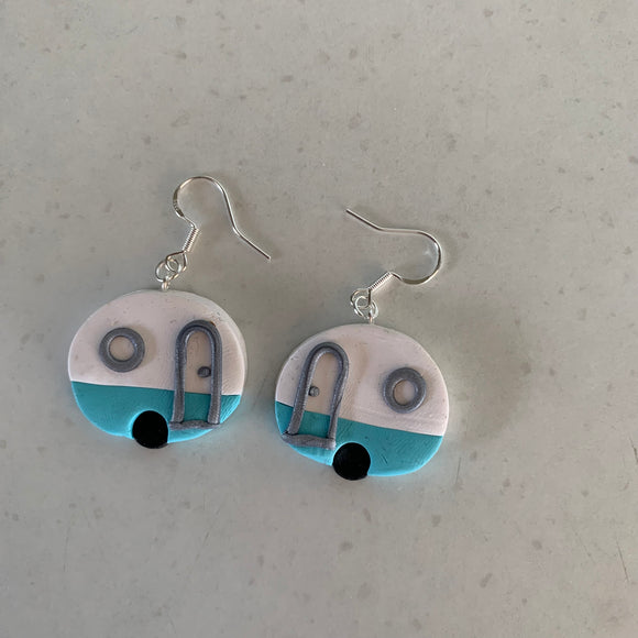 Cute retro caravan earrings